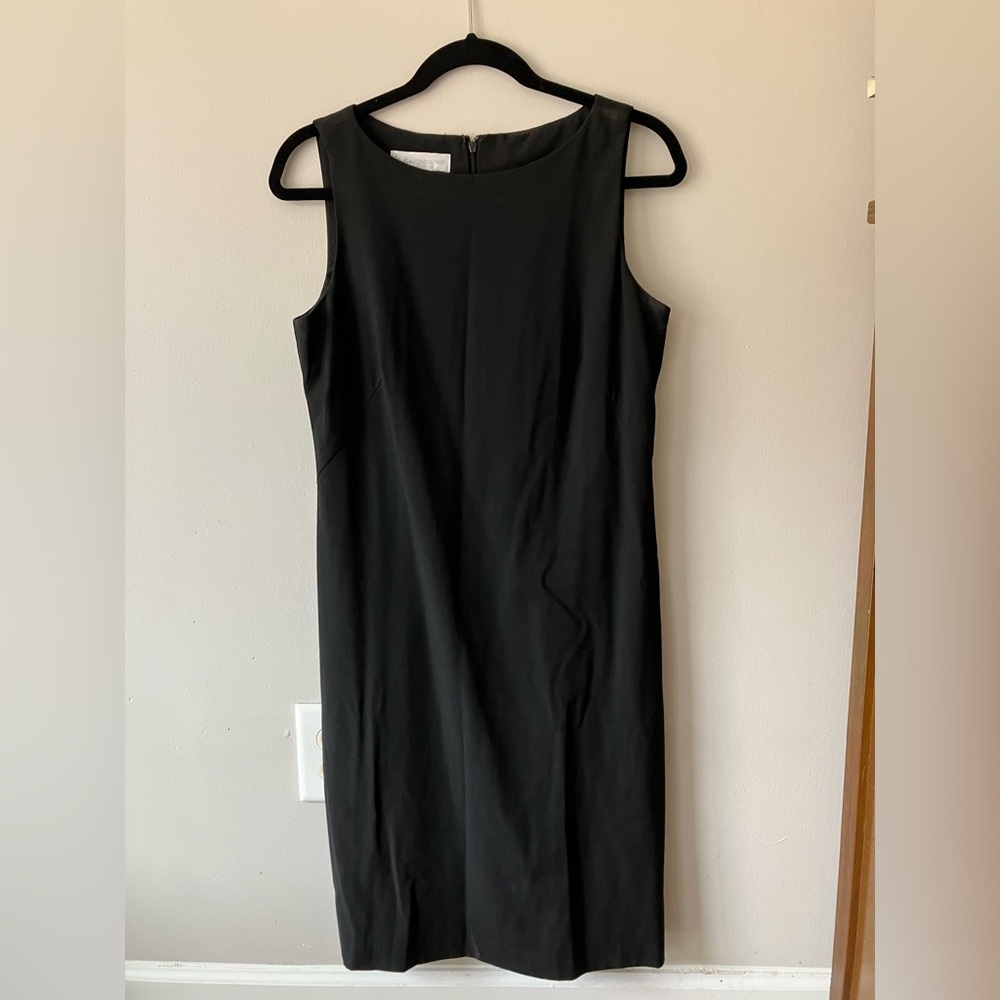 Black Studio London Times sleeveless crew neck dress